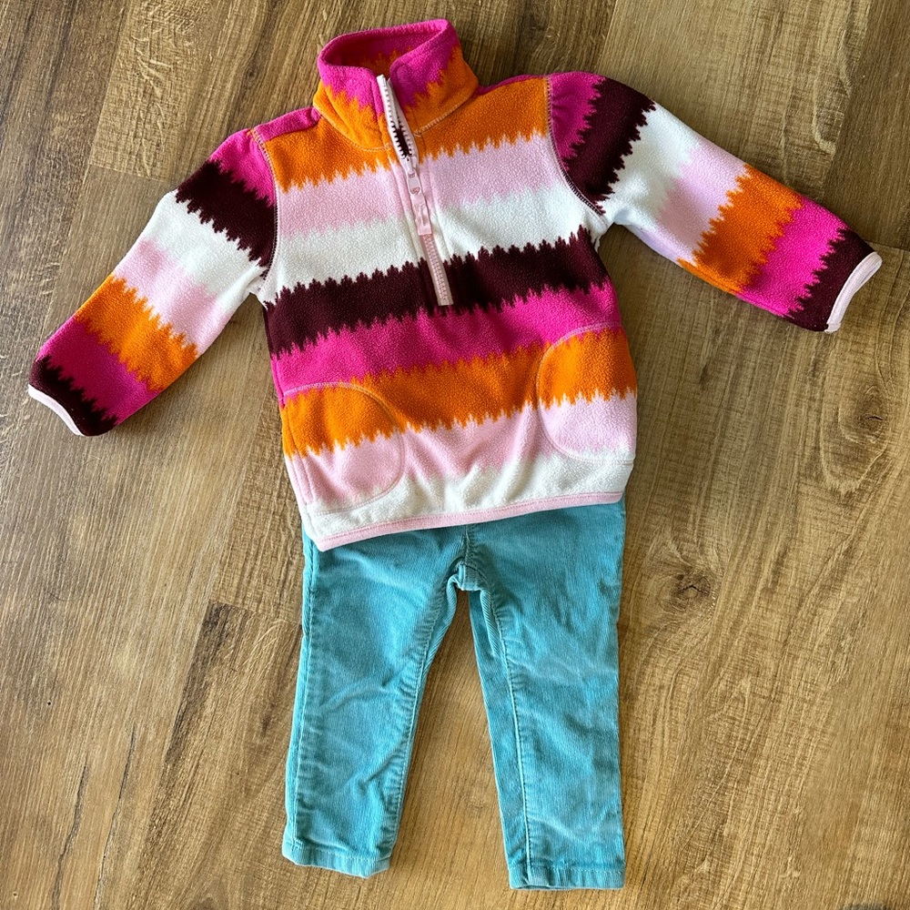 Old Navy Fleece Quarter Zip Pullover | 12-18m